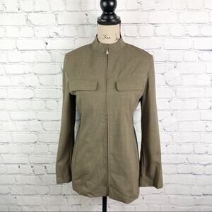 MaxMara Wool Blend Front Zip Jacket/Tunic 2a